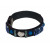 Buckskin bracelet "Patchwork", single - black/blue