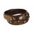 Buckskin bracelet "Patchwork", double - dark brown