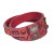 Buckskin bracelet "Patchwork", double - pink