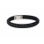 Leather bracelet "Trendy Mesh", single - black