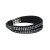 Leather bracelet "Trendy Mesh", double - black