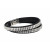 Leather bracelet "Trendy Mesh", double - black/crystal