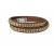 Leather bracelet "Trendy Mesh", double - brown