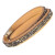 Leather bracelet "Trendy Minirocks", double - beige