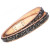 Leather bracelet "Trendy Minirocks", double - salmon