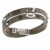 Ladies' bracelet "Patchwork", narrow, double - grey