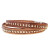 Leather bracelet "West Coast", double - rosegold
