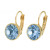 Ear stud "Solitaire One Diamond" - golden/lt. saphire