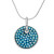 Necklace "Crocus Coin" - sapphire AB