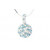Necklace "Cabochon" - aqua/crystal aurore boreale