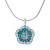 Necklace "Mini-Flower" - indicolite/aqua